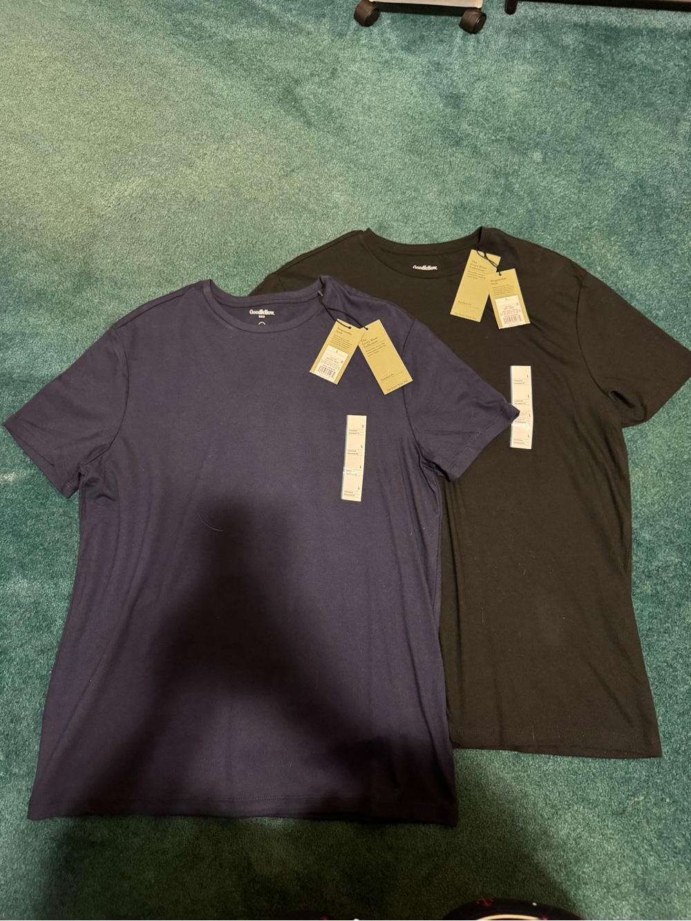 Goodfellow & Co Navy and Black Crew Neck Tees